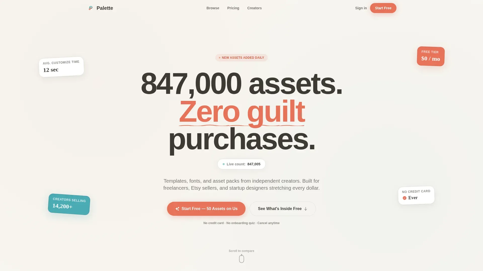 Bold Freemium Design Marketplace Landing Page Template