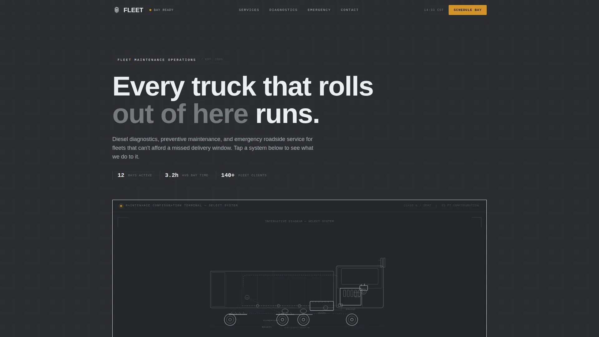 Maintenance Landing Page Template for Fleet Managers