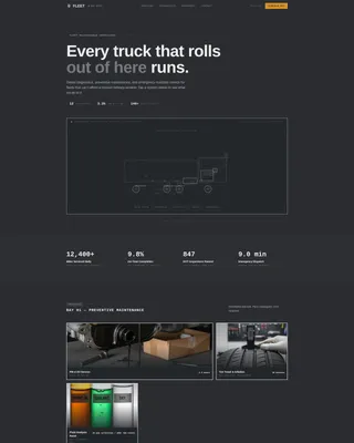 Maintenance Landing Page Template for Fleet Managers