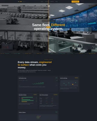 Fleet Management Software Landing Page Template