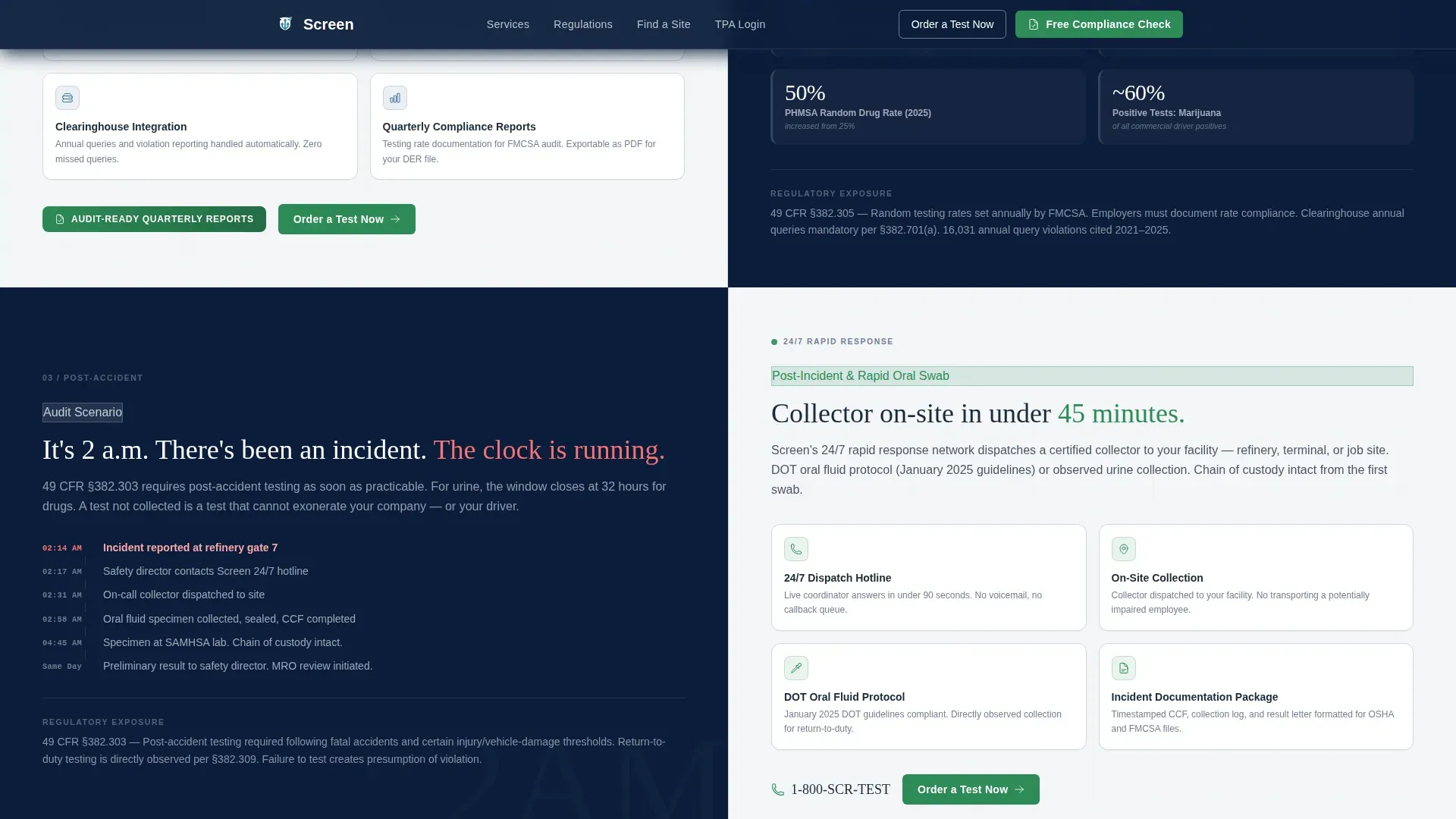 Compliance Testing | Free Website Template | Rocket