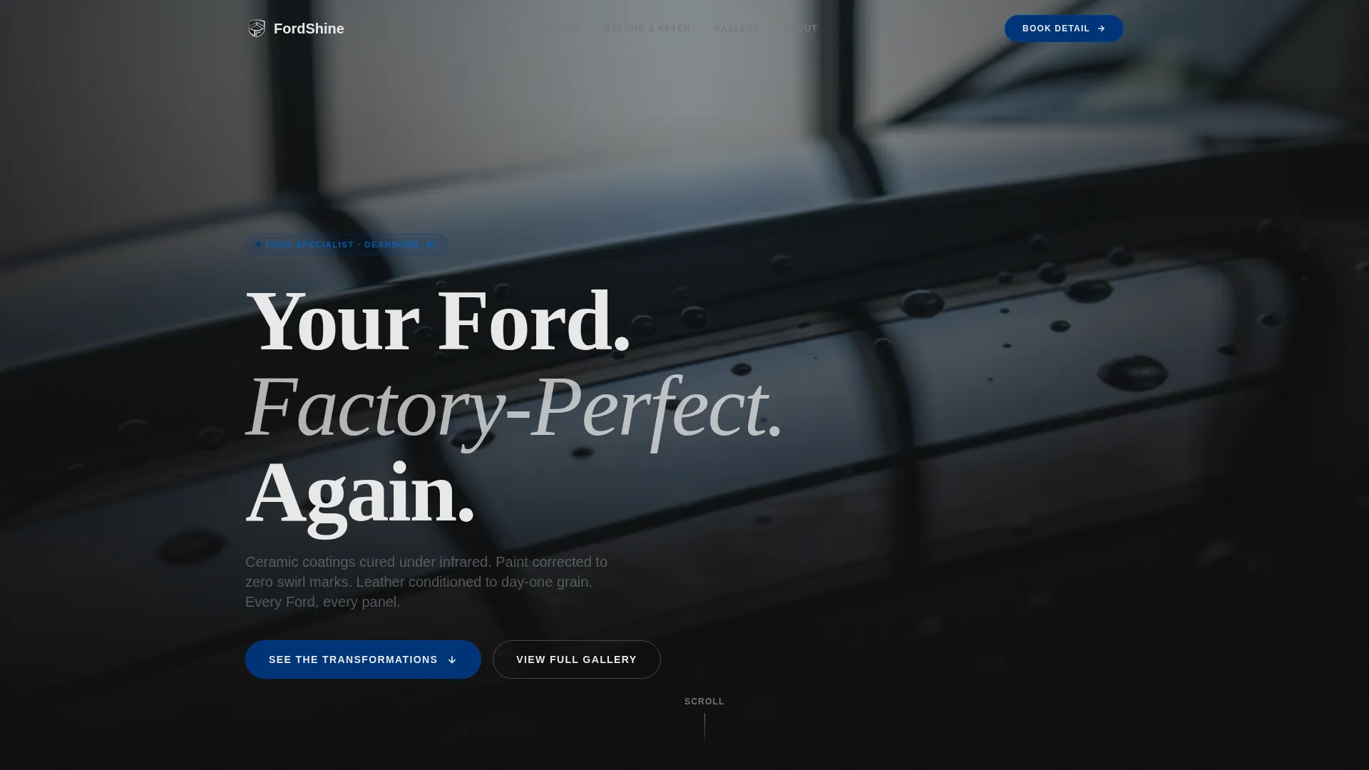 Detailing | Free Website Template | Rocket