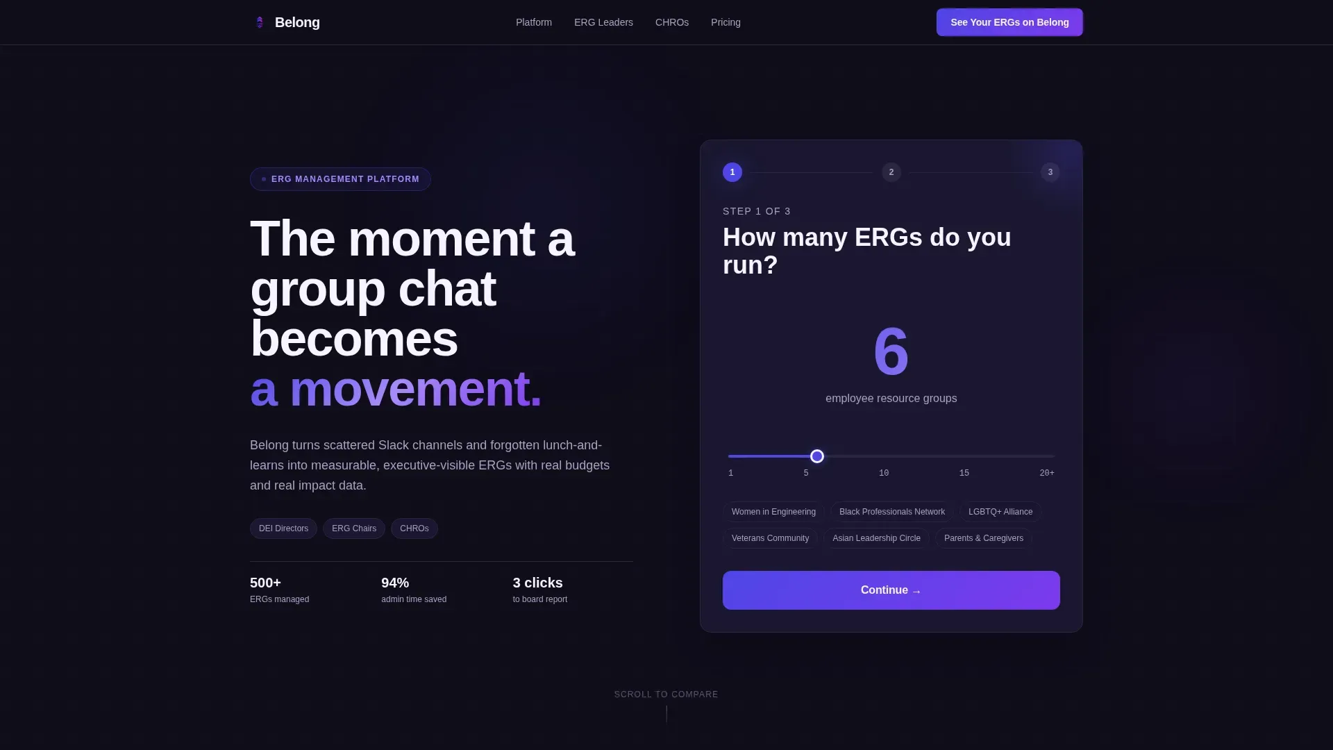 ERG Management Platform Landing Page Template