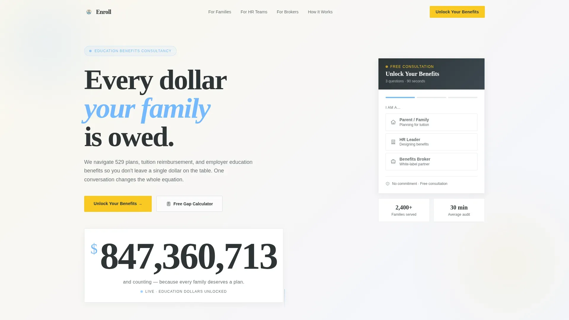 Unlock Education Benefits | Free Website Template | Rocket