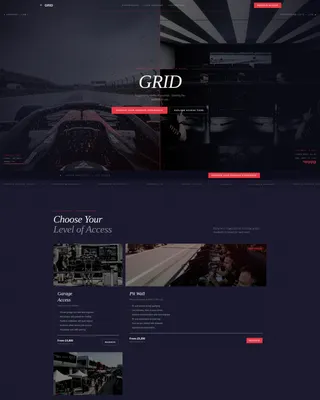 Formula Racing Hospitality Booking Landing Page