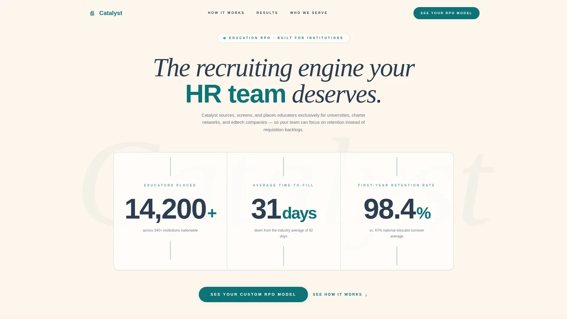 Powerful Education RPO | Free Website Template | Rocket
