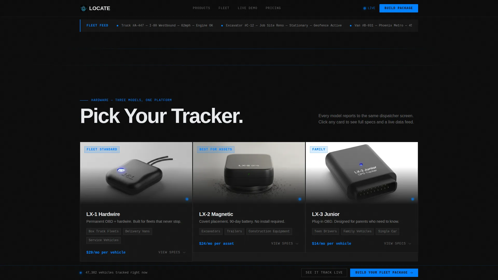 GPS Fleet Tracking Landing Page Template