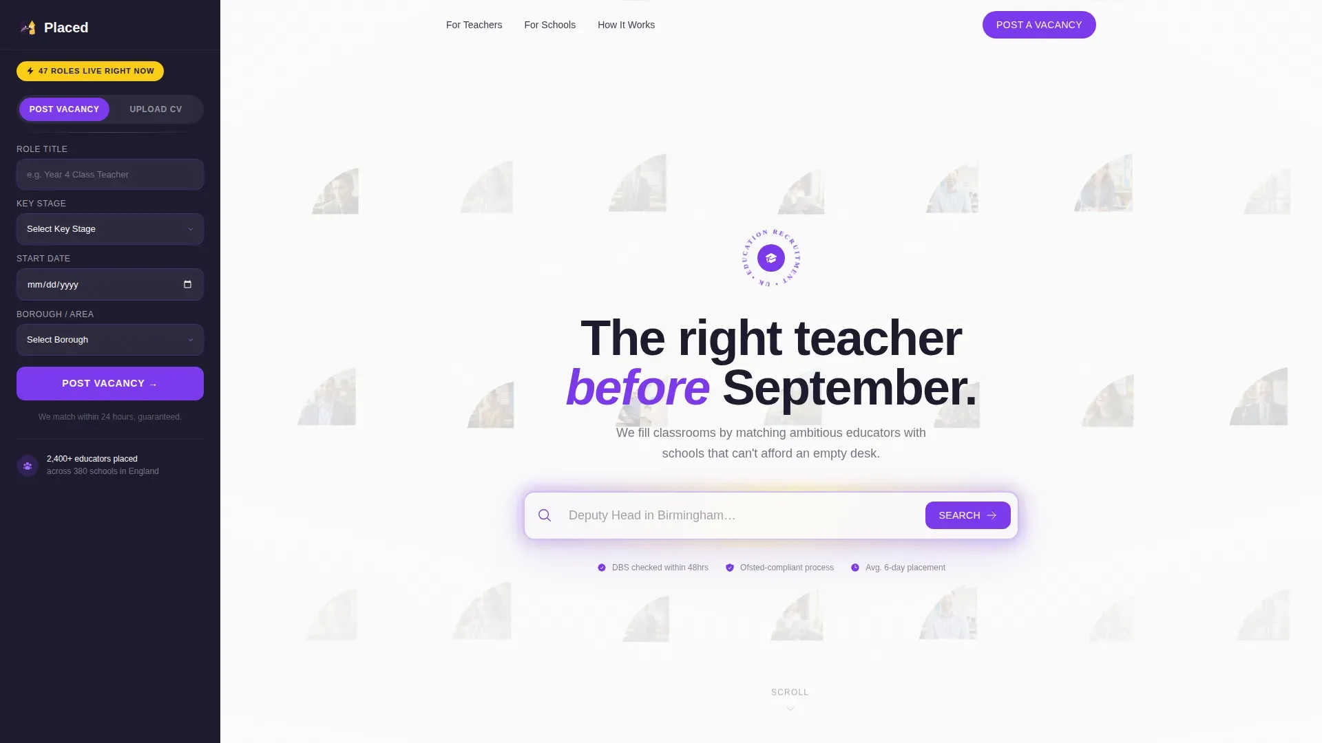 Education Recruiting | Free Website Template | Rocket