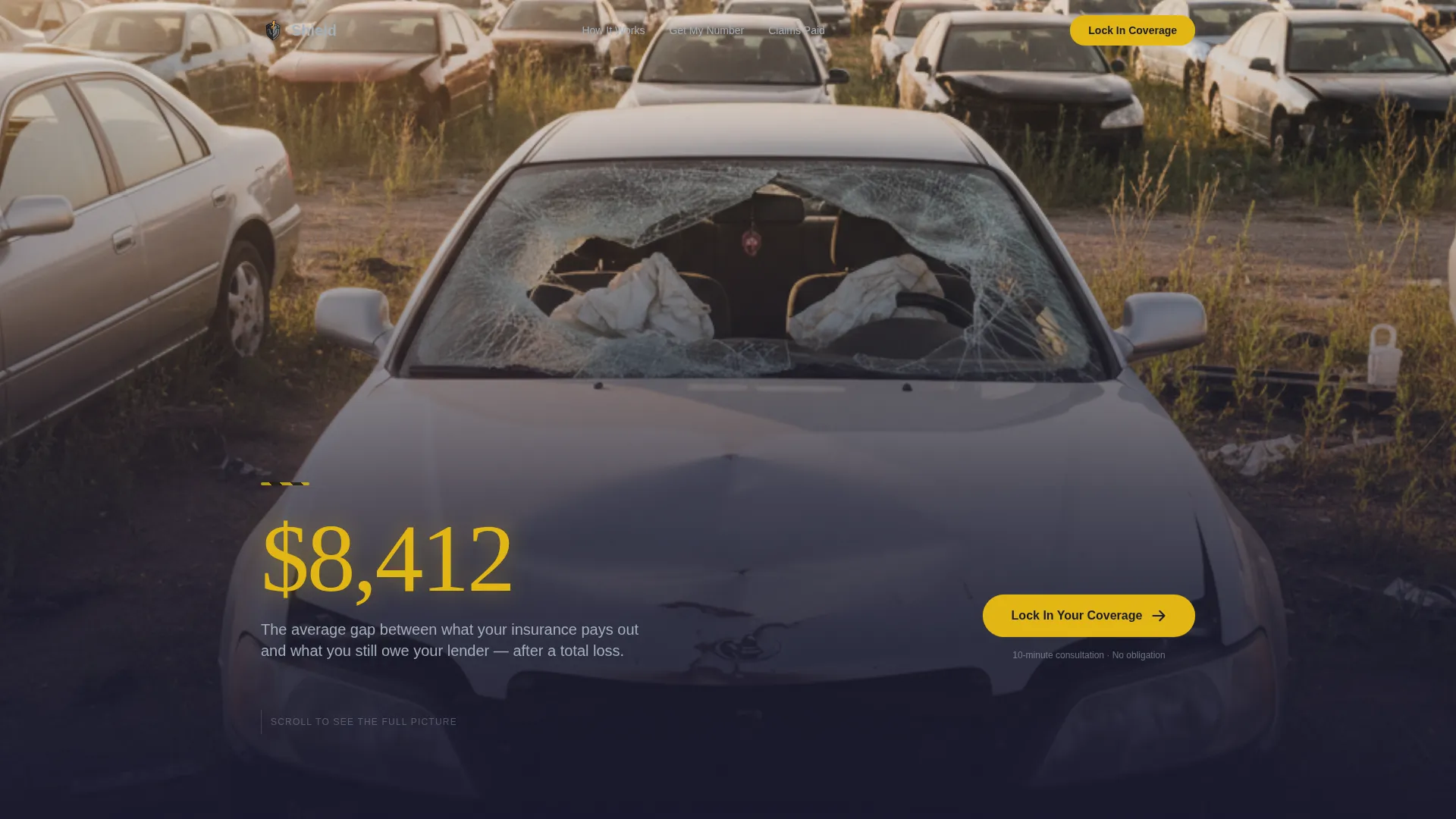 Cinematic Gap Insurance Landing Page Template
