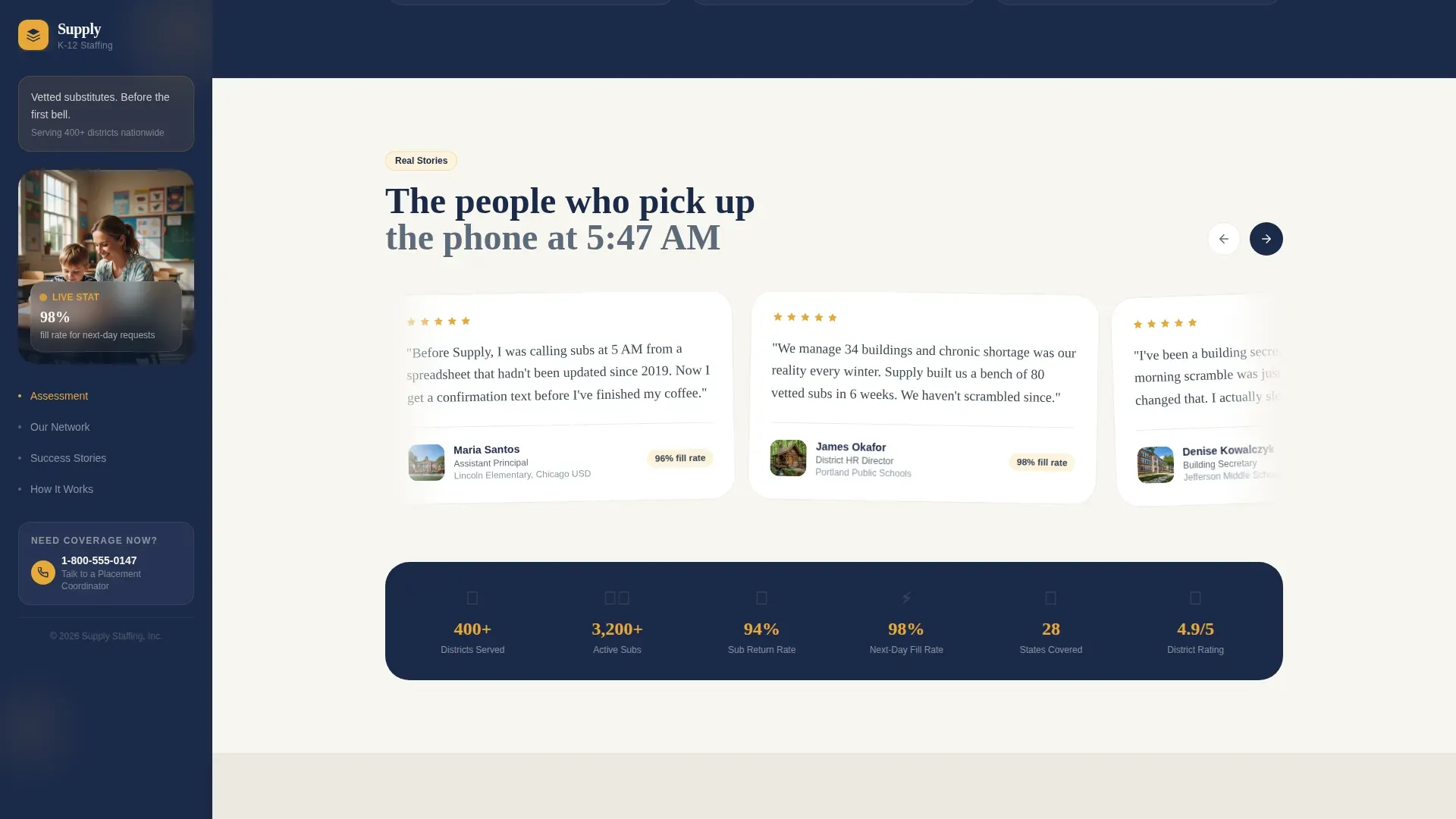 Reliable School Readiness | Free Website Template | Rocket