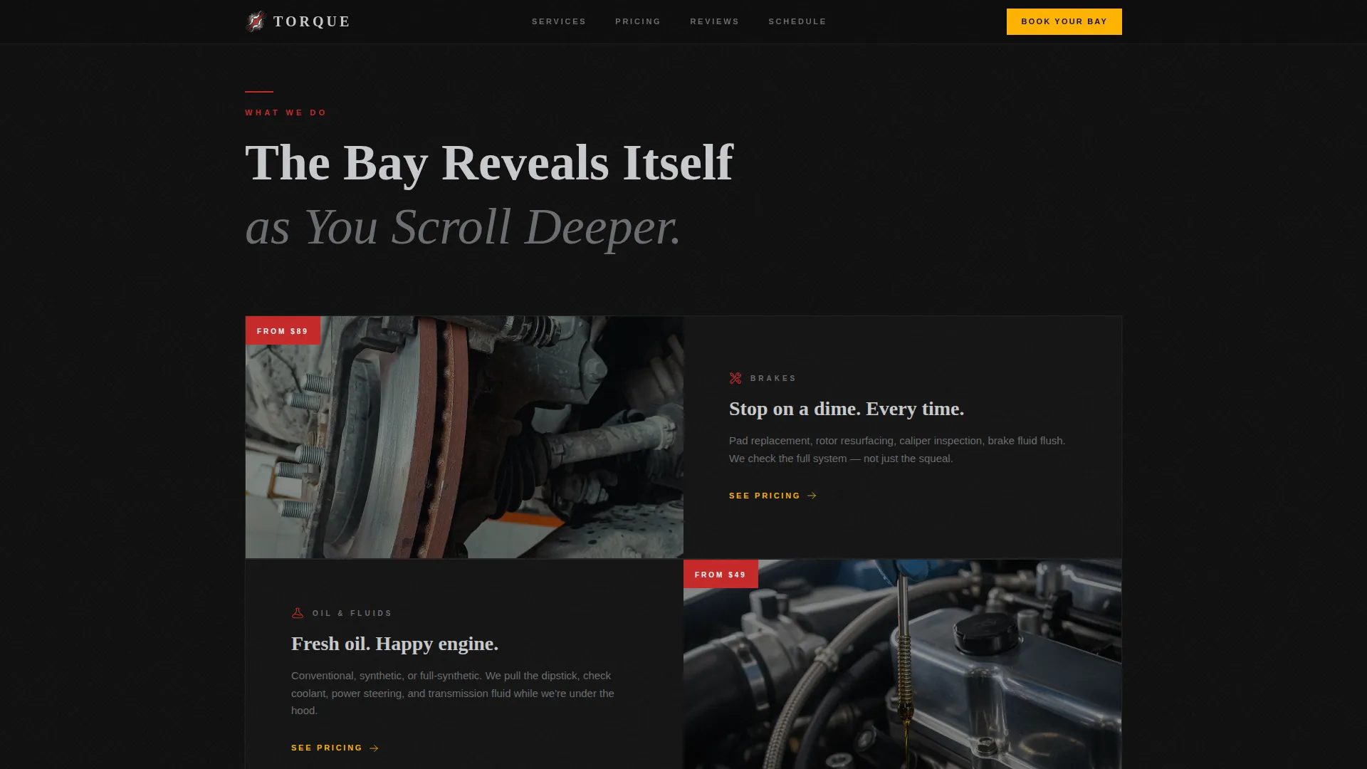 Industrial Auto Repair Shop Landing Page Template