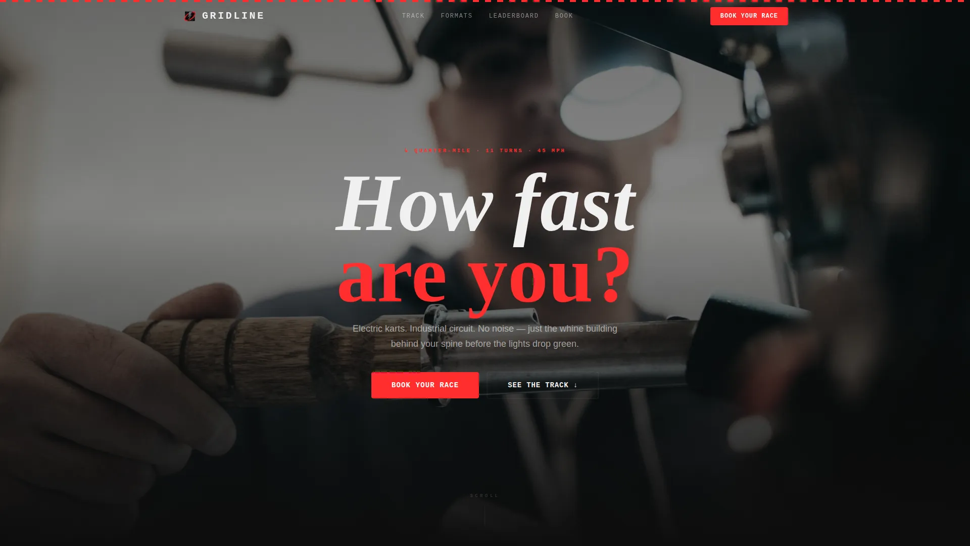 Go-Kart Racing Track Landing Page Template