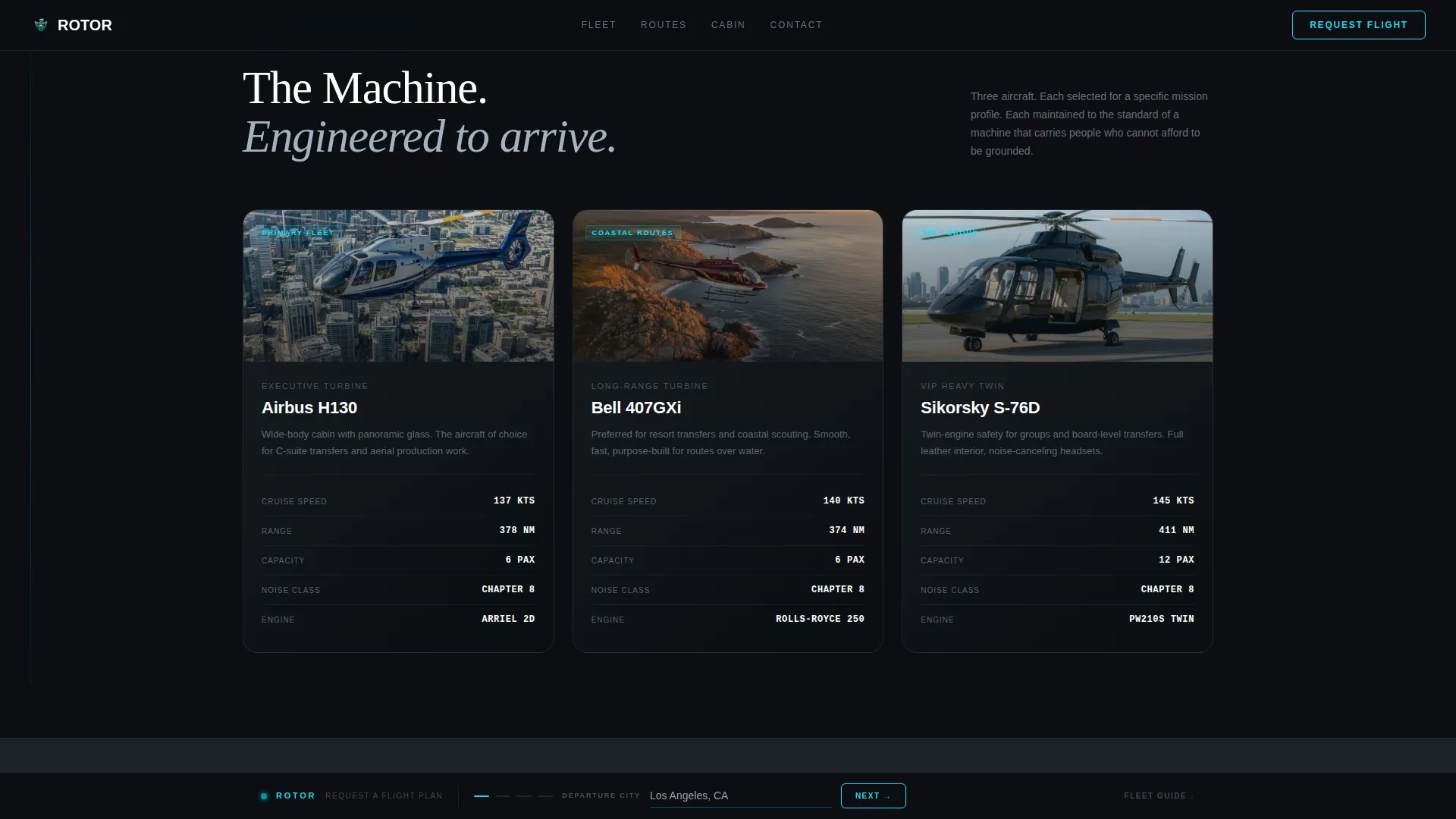 Helicopter Charter Service Landing Page Template