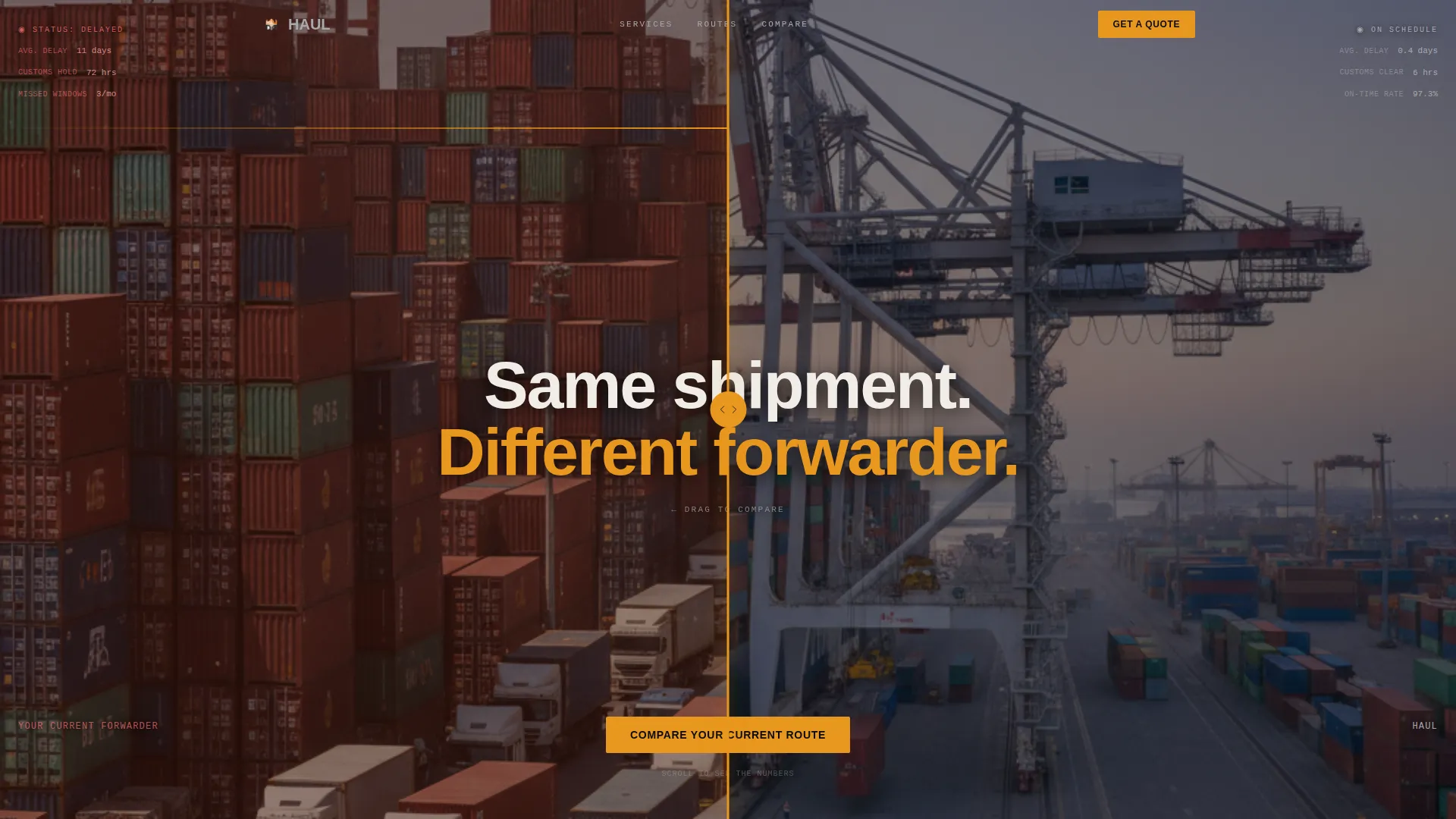Freight Forwarder Landing Page Template