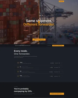 Freight Forwarder Landing Page Template
