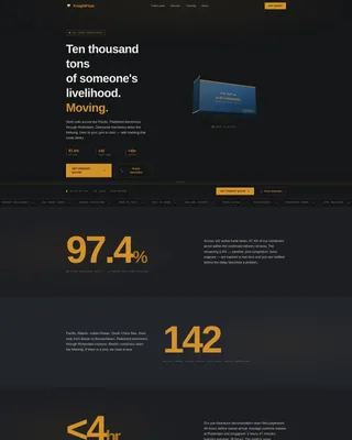 International Freight Shipping Landing Page Template