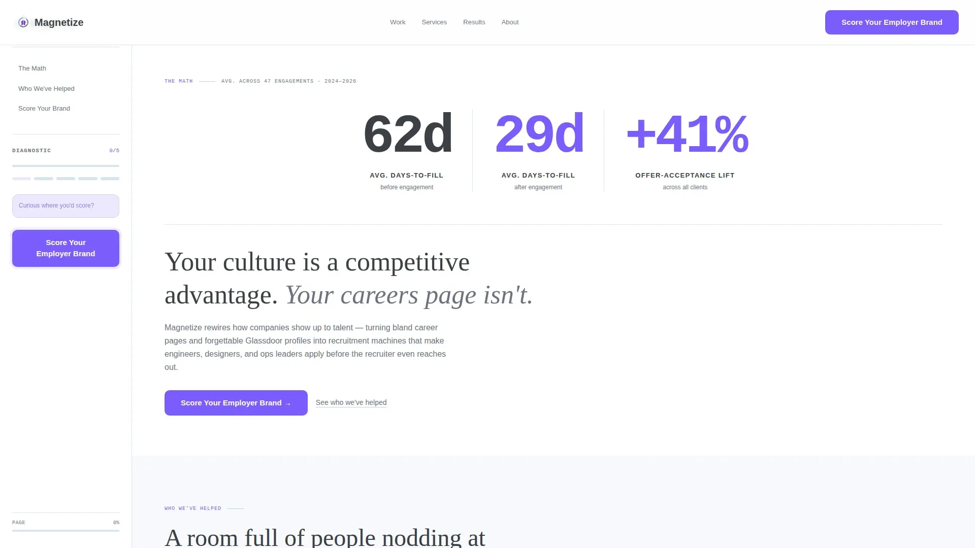 Employer Branding & Career Page Reviews Website Template