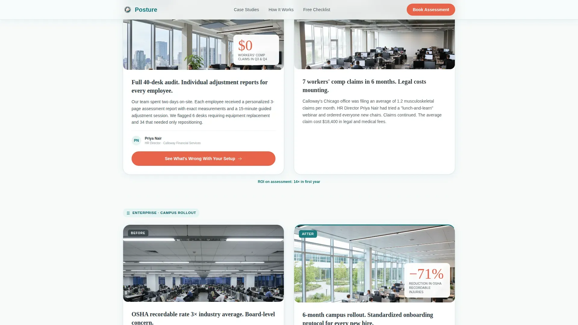 Certified Ergonomic Assessment | Free Website Template | Rocket