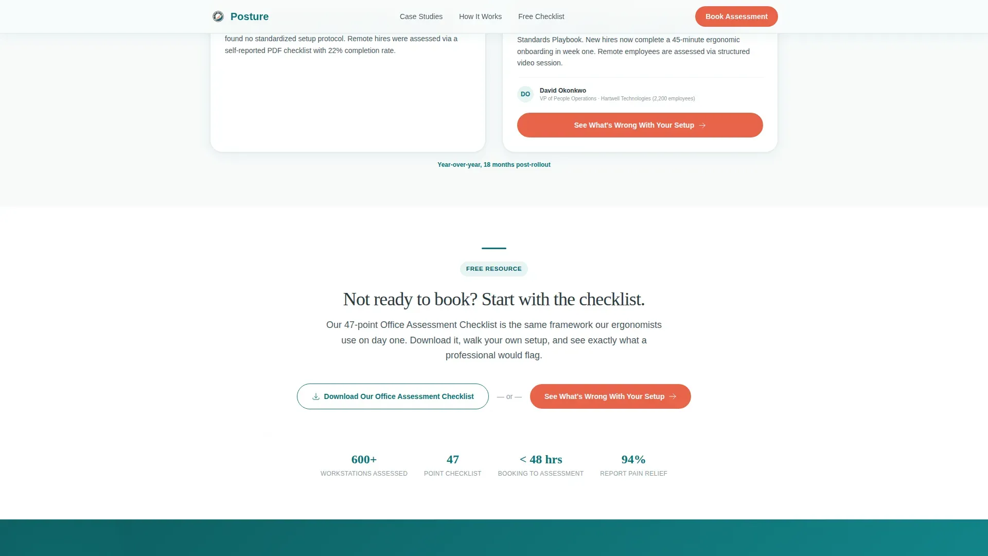 Certified Ergonomic Assessment | Free Website Template | Rocket