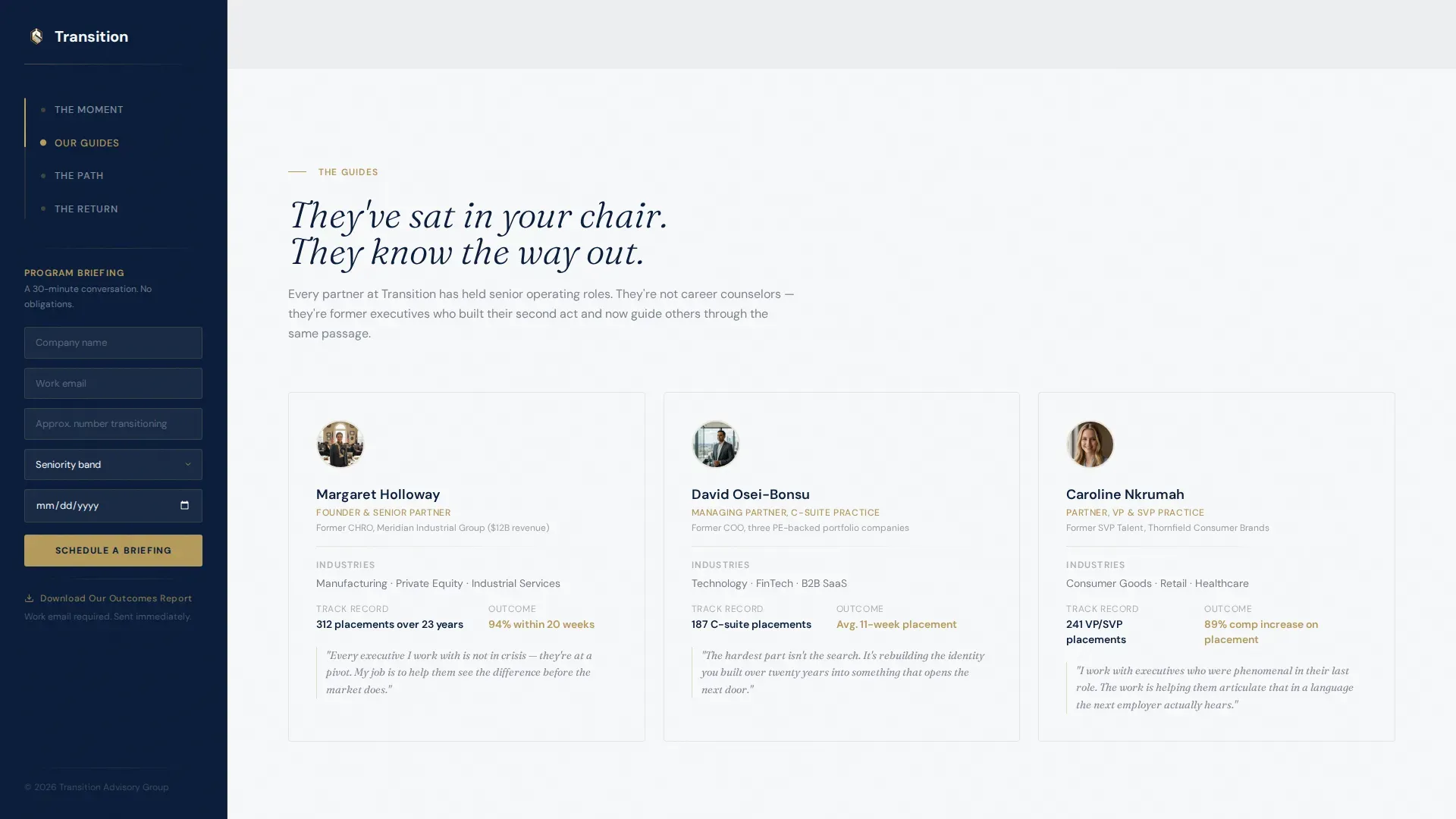Outplacement & Career Transition Professional Website Template