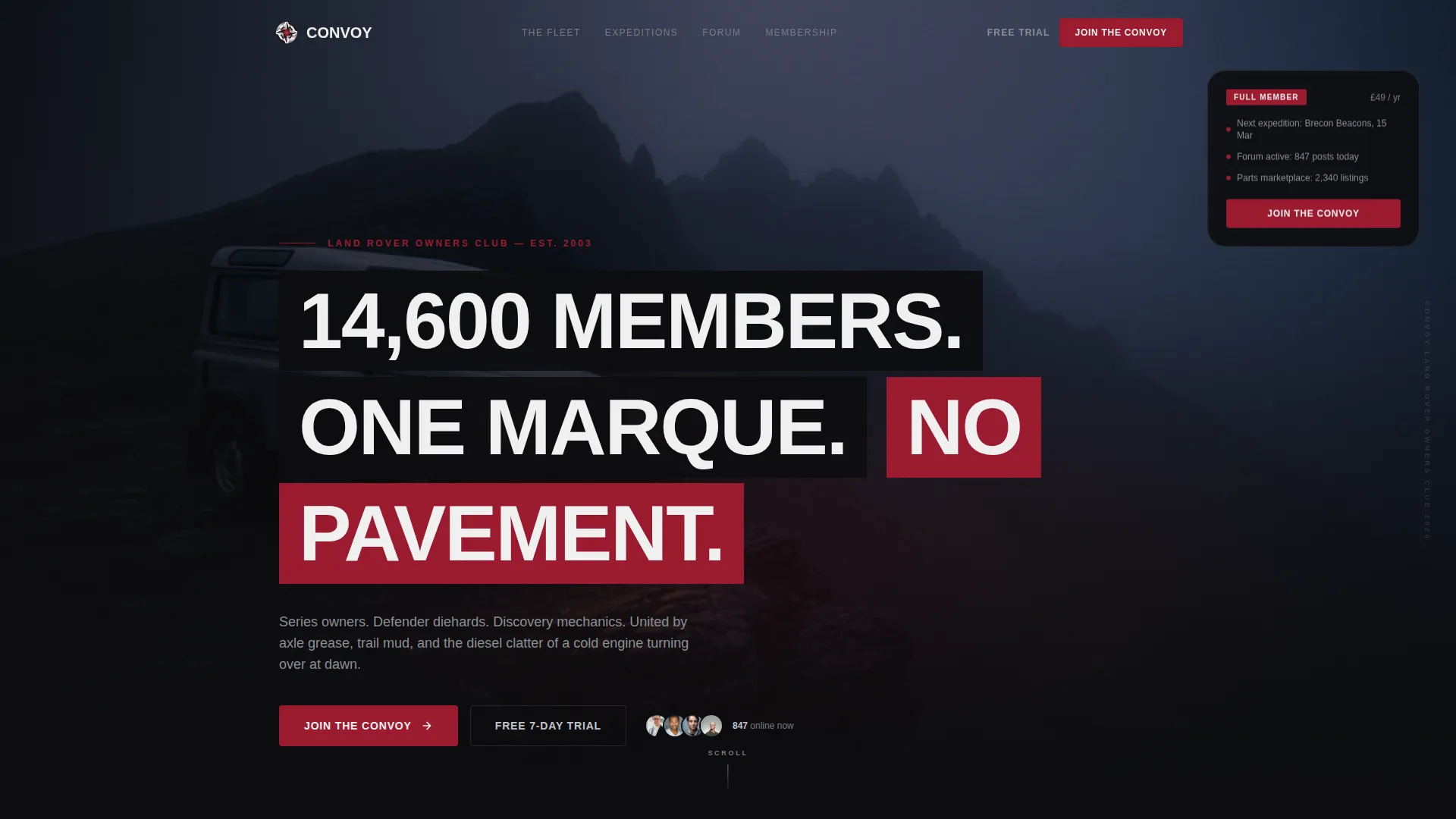 Overlanding | Free Website Template | Rocket
