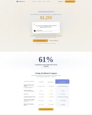 Benefits Platform | Free Website Template | Rocket