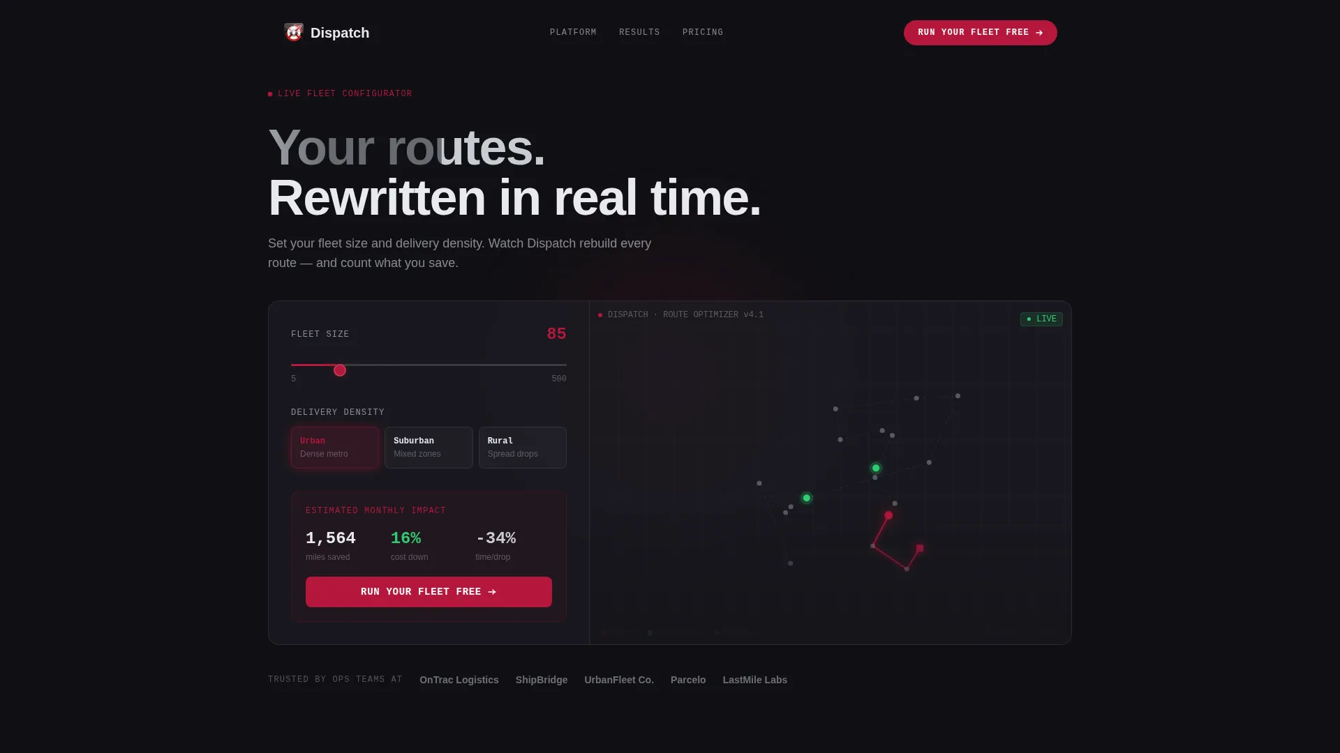 Last-Mile Delivery Optimization Landing Page Template