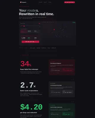 Last-Mile Delivery Optimization Landing Page Template