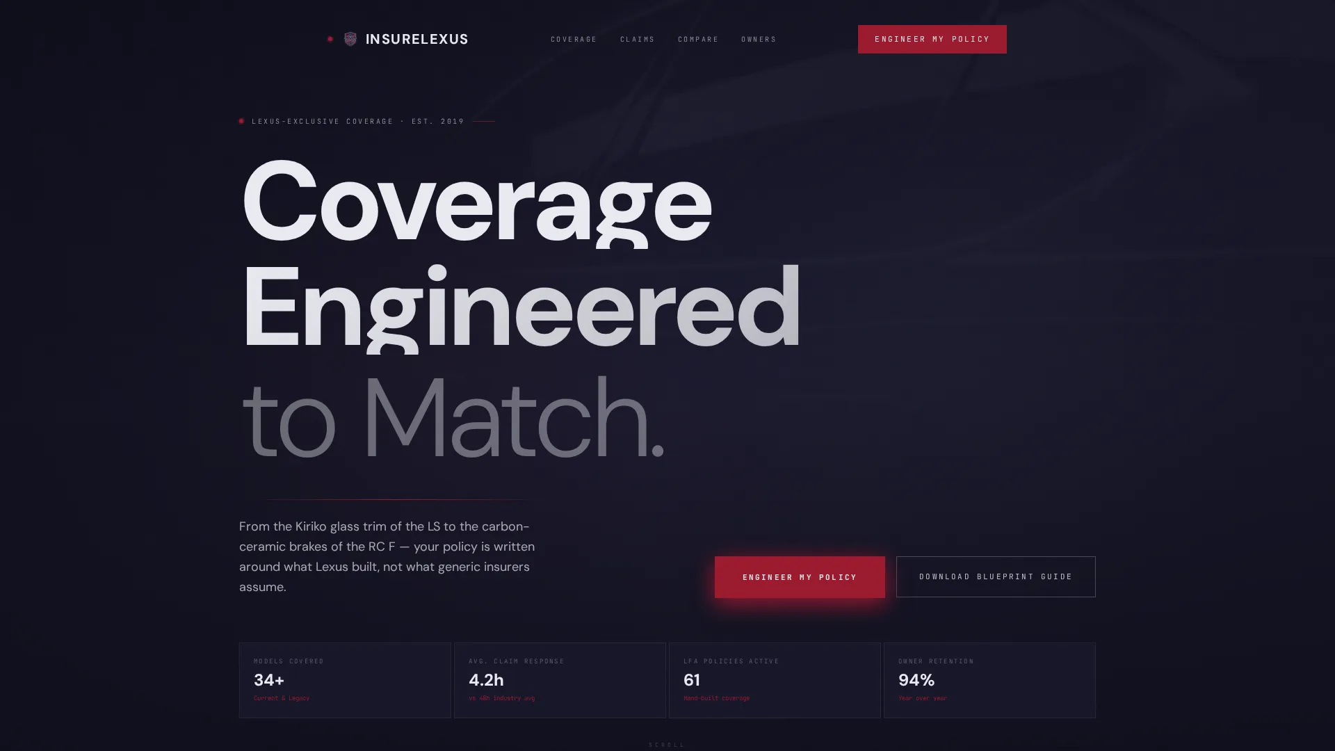 Lexus | Free Website Template | Rocket