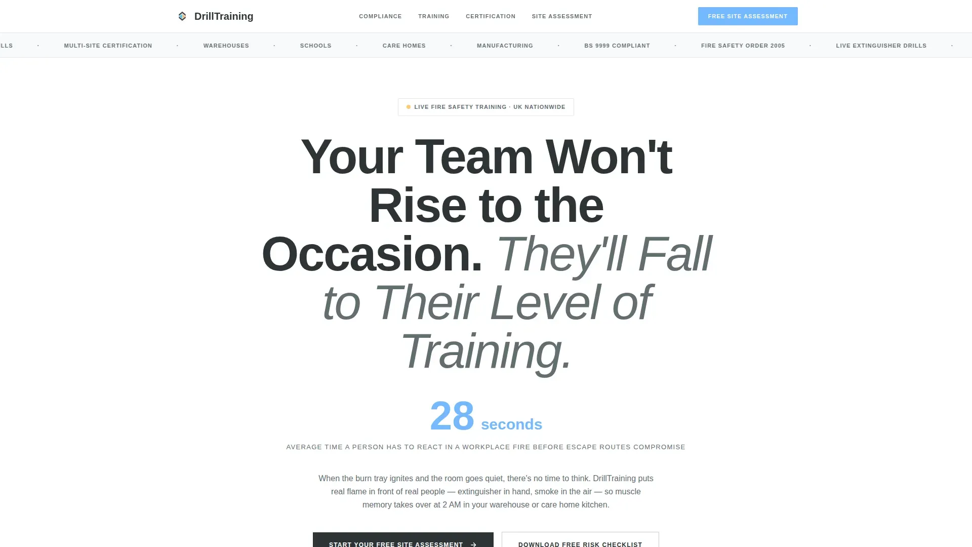 Safety Training | Free Website Template | Rocket