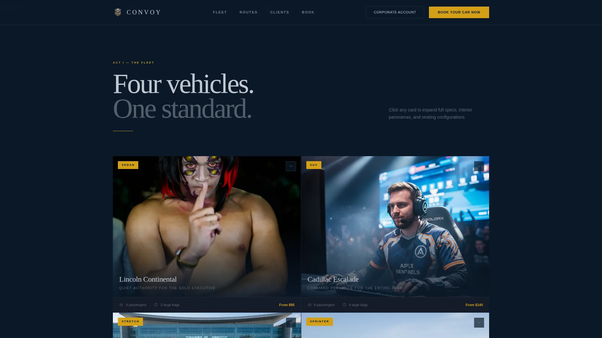 Limousine & Black Car Service Landing Page Template