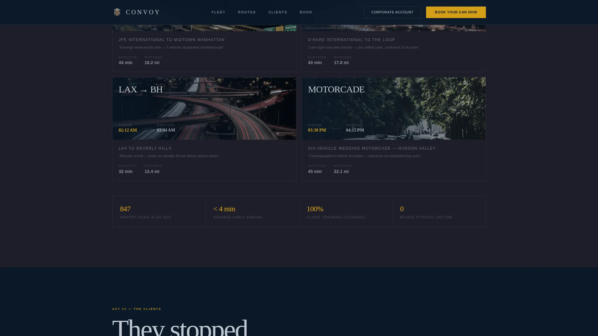 Limousine & Black Car Service Landing Page Template