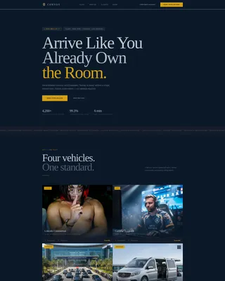 Limousine & Black Car Service Landing Page Template