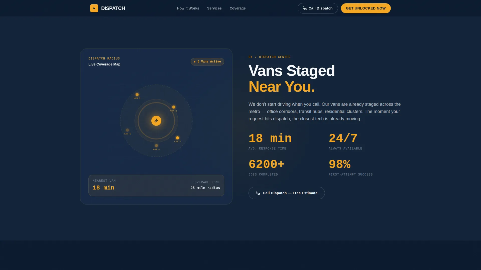 Roadside Lockout & Jump Start Landing Page Template