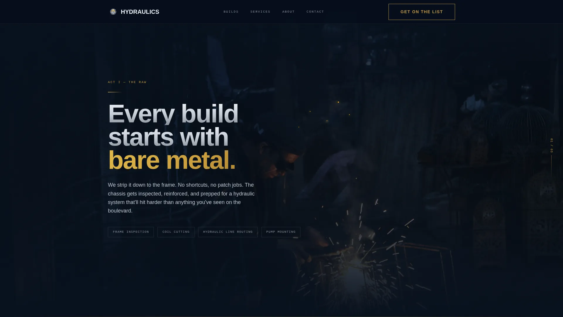 Cinematic Lowrider Shop Landing Page Template