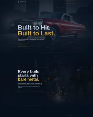 Cinematic Lowrider Shop Landing Page Template