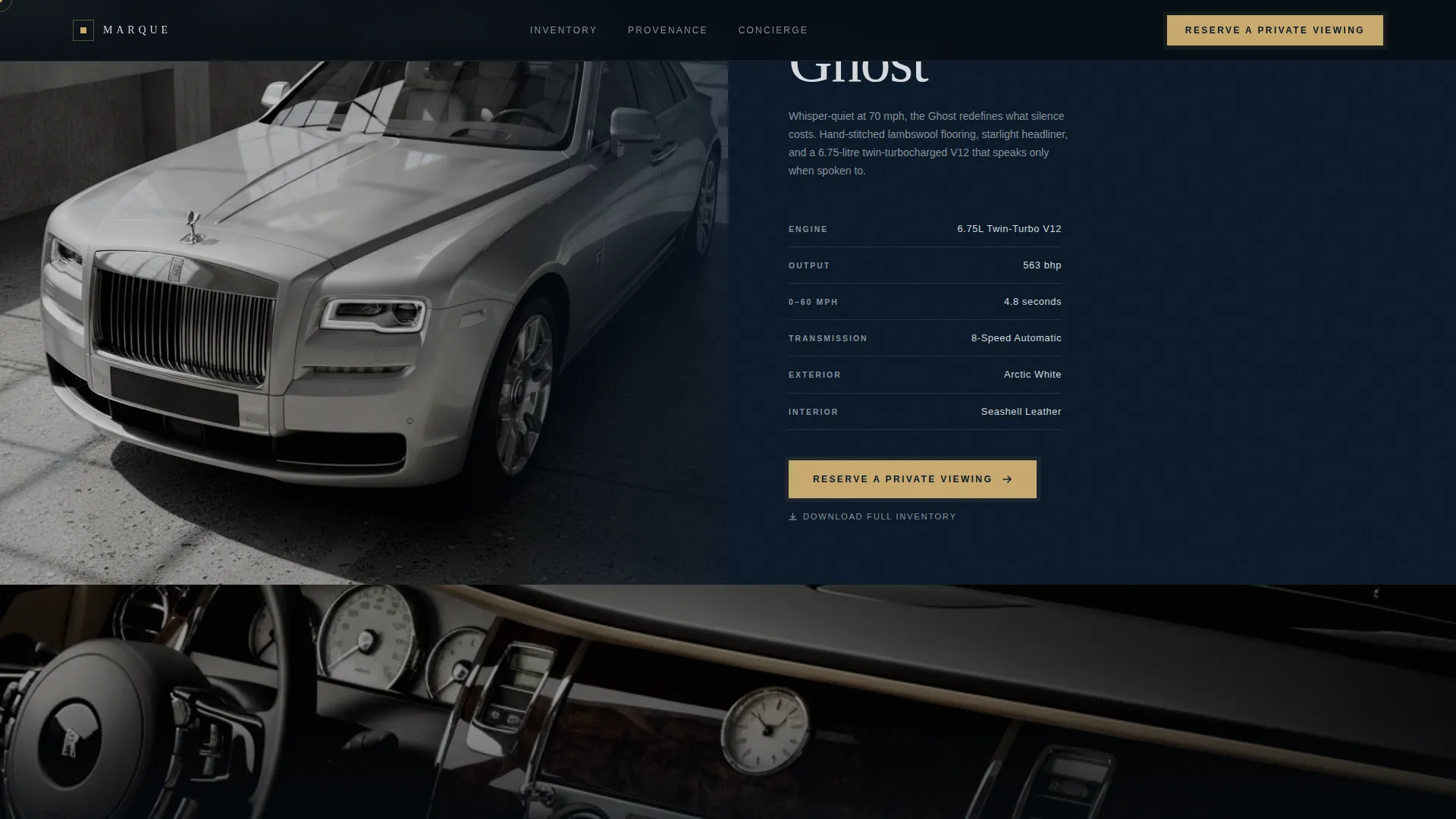 Prestigious Dealership | Free Website Template | Rocket