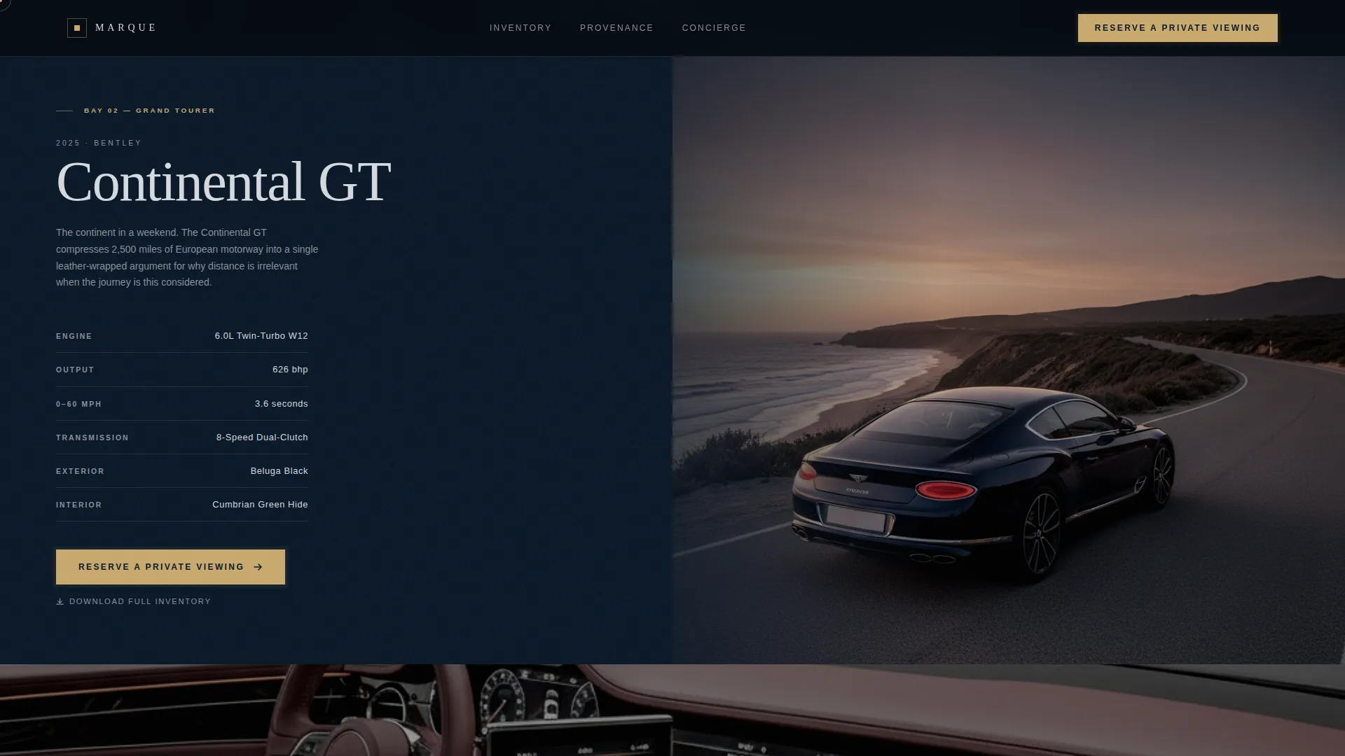 Prestigious Dealership | Free Website Template | Rocket