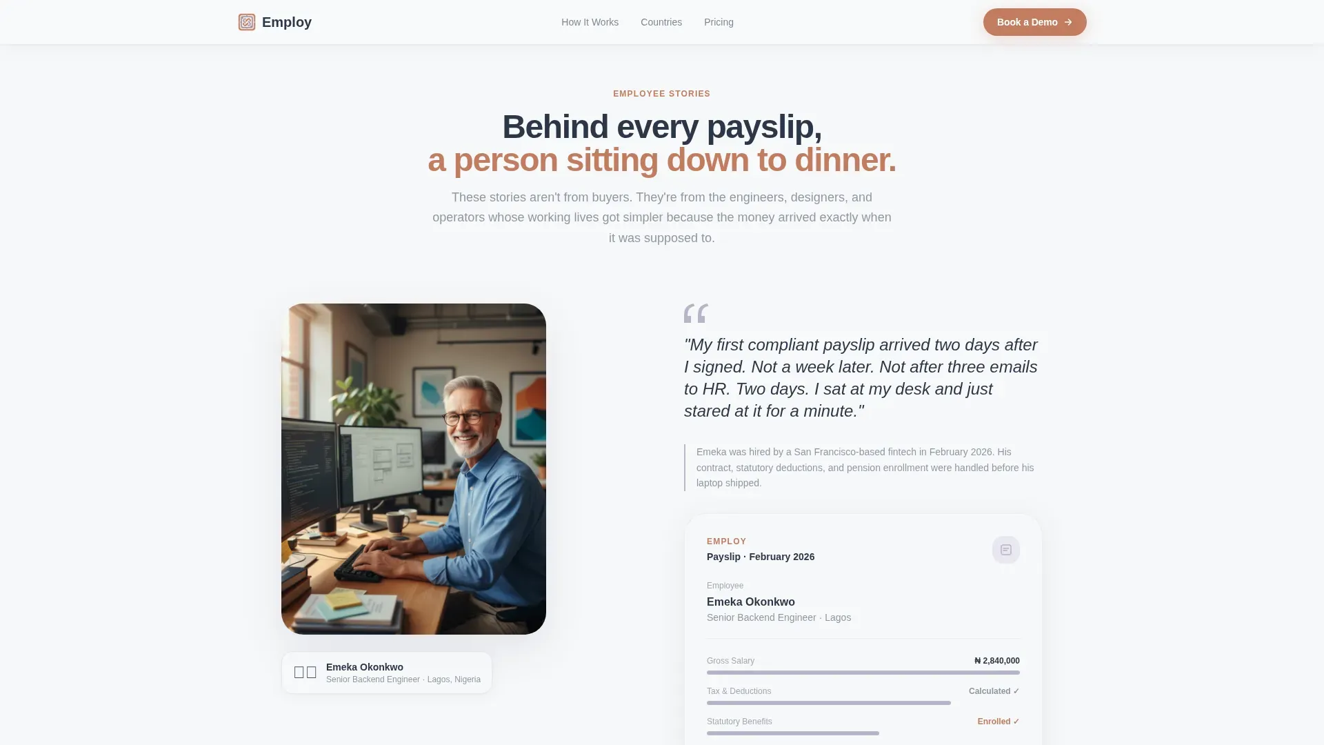 Payroll & Benefits Platform Booking Website Template