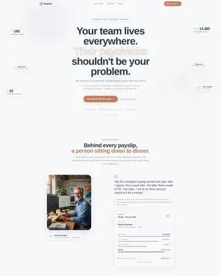 Payroll & Benefits Platform Booking Website Template