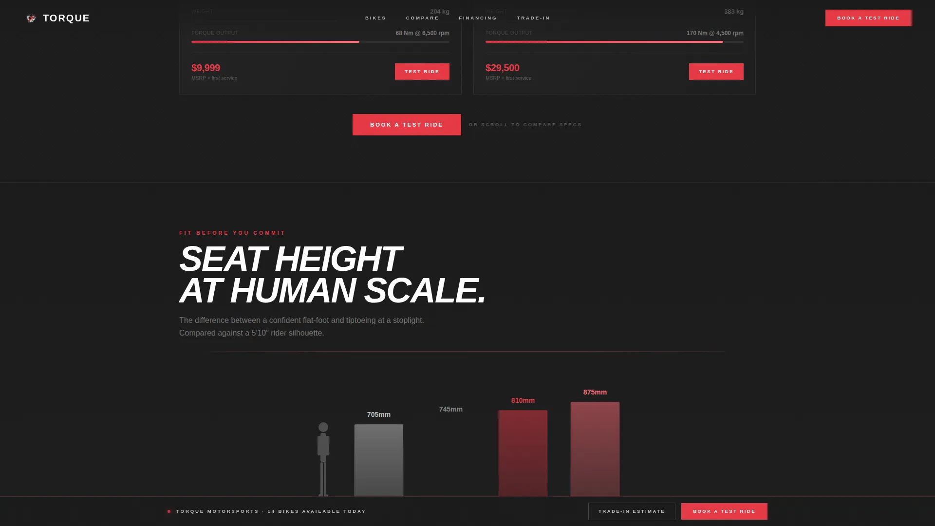 Motorcycle Dealership Landing Page Template