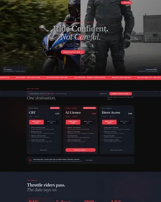 Motorcycle Training Landing Page Template