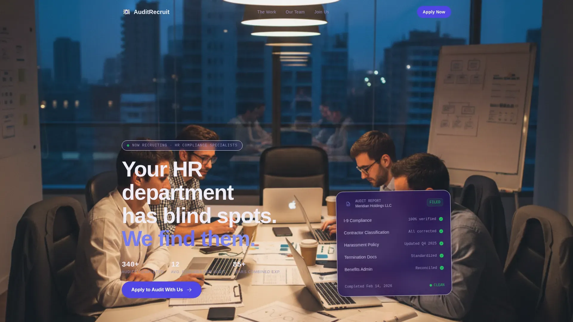Compliancefocused HR Audit | Free Website Template | Rocket