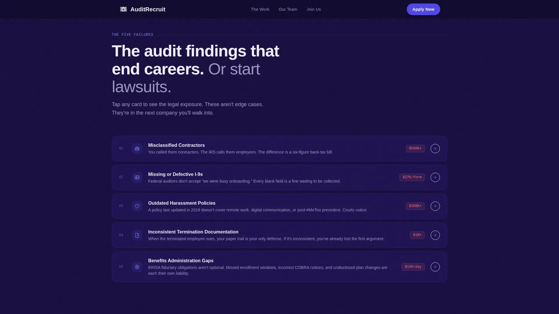 Compliancefocused HR Audit | Free Website Template | Rocket