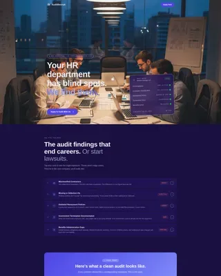 Compliancefocused HR Audit | Free Website Template | Rocket