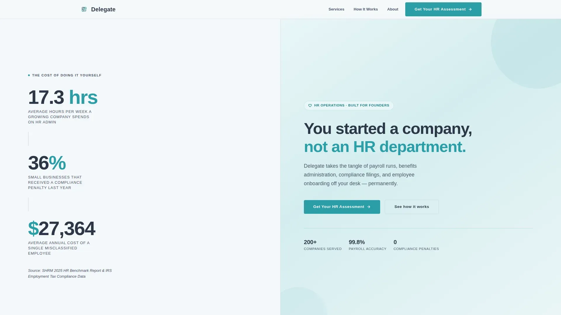 HR Outsourcing | Free Website Template | Rocket