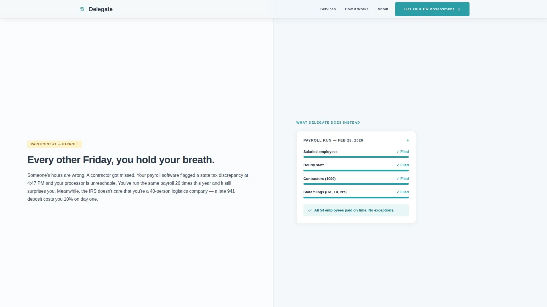 HR Outsourcing | Free Website Template | Rocket
