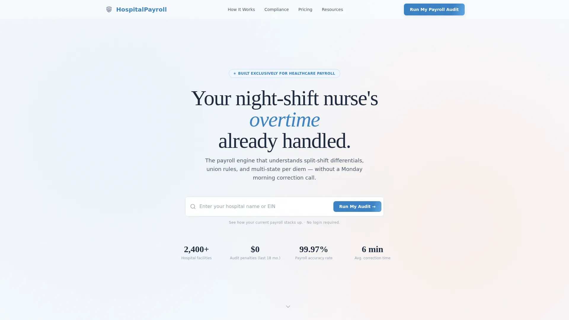 Healthcare Payroll | Free Website Template | Rocket