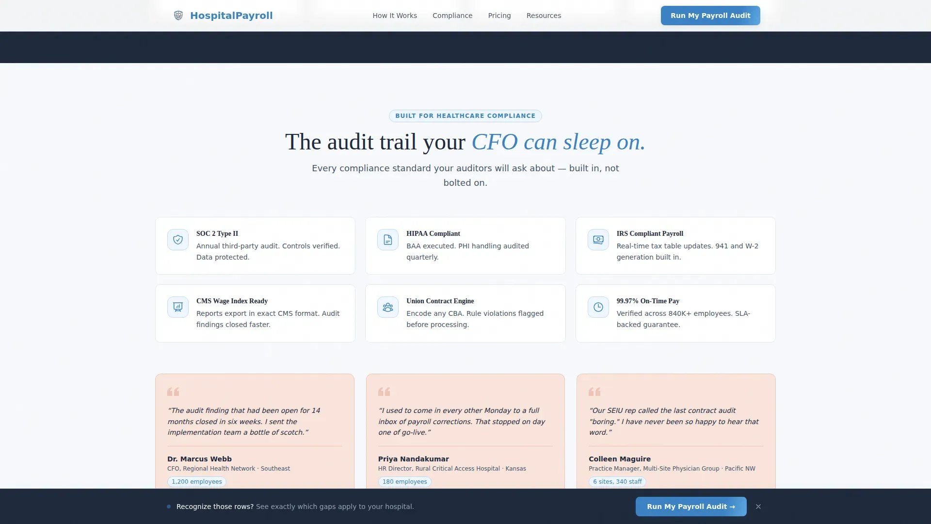 Healthcare Payroll | Free Website Template | Rocket