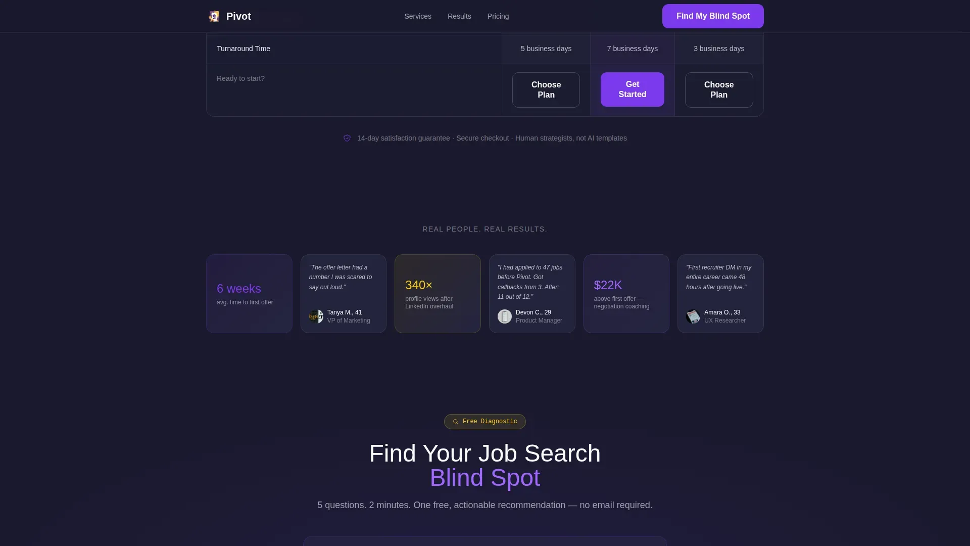 Outplacement & Career Transition Booking Website Template